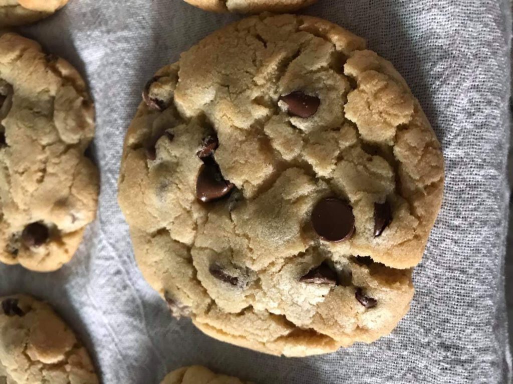 A freshly baked, warm and delicious Coco's Cookie.